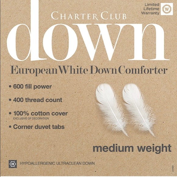 - Charter Club  down bedding comforter - Picture 3 of 7
